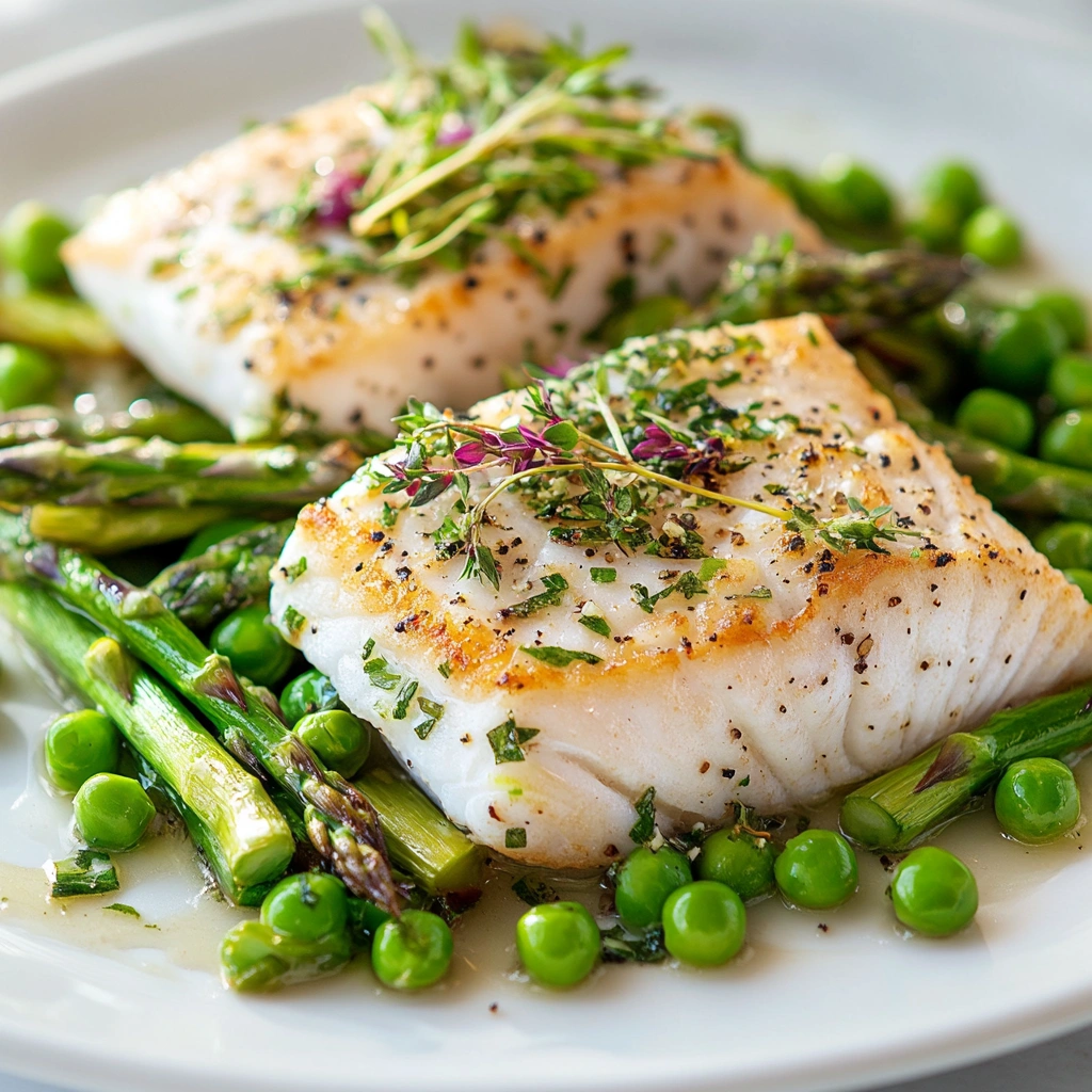 Запечена риба з весняними овочами