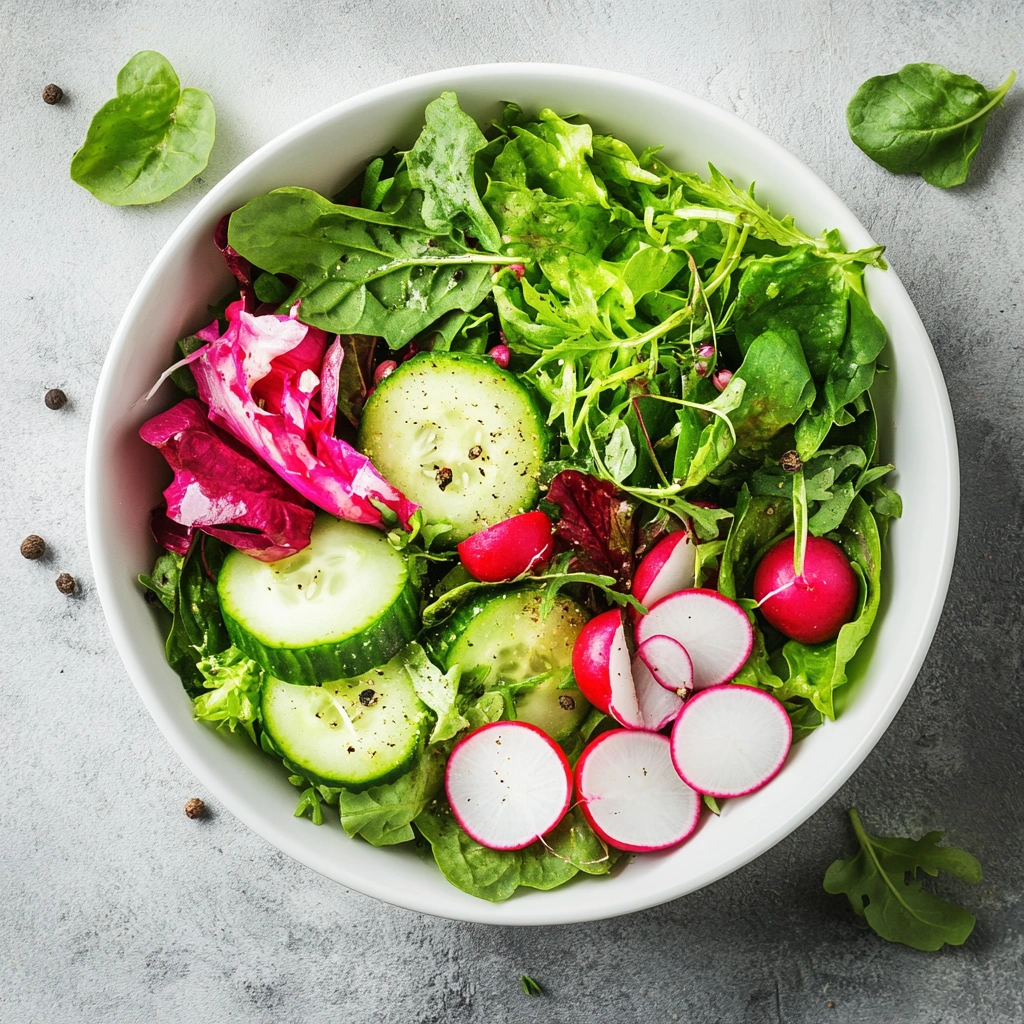 Весняний салат з молодими овочами
